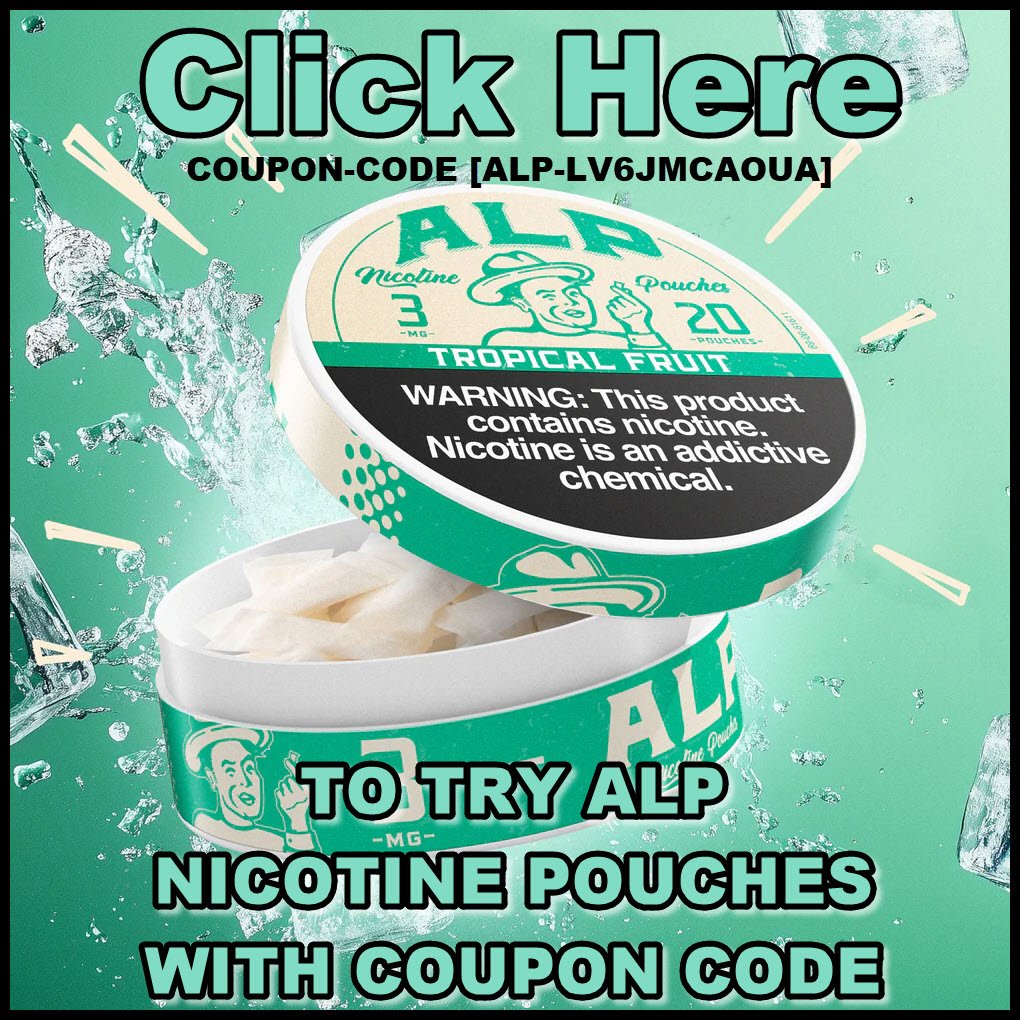 Get ALP Nicotine pouches here - use coupon code [ALP-LV6JMCAOUA] if it is not applied