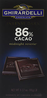 Ghirardelli Intense Dark 86% Cacao Midnight Reverie Chocolate Bar, 3.17 Ounce/ (Pack of 12)